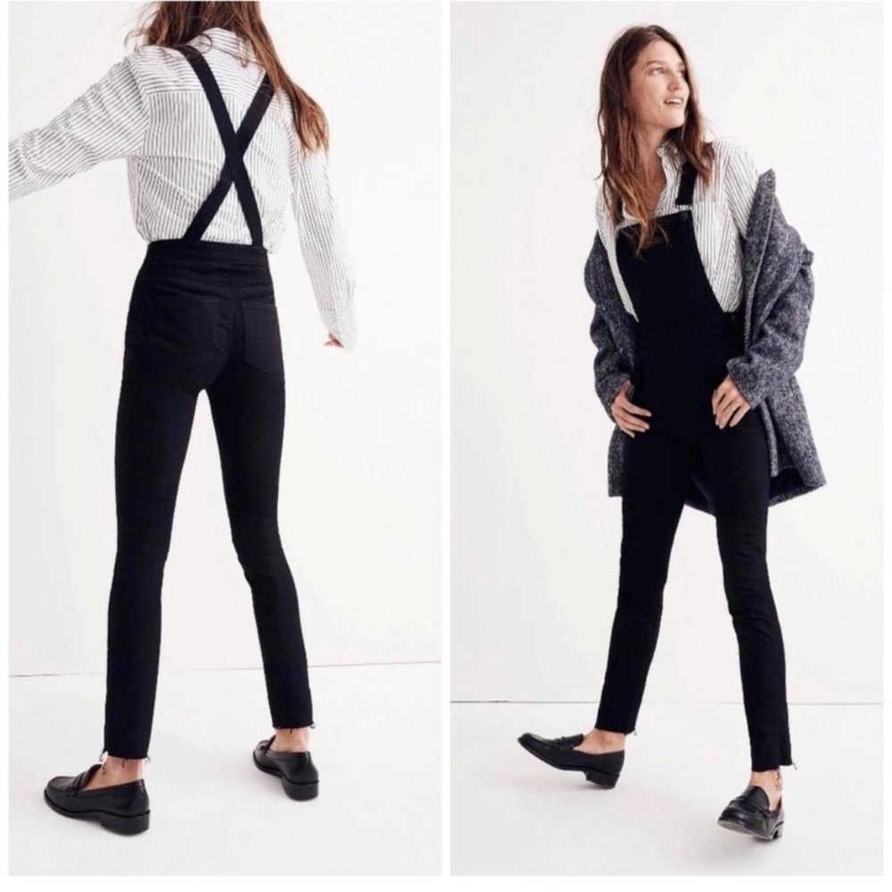 MADEWELL Skinny Overalls in Lunar Wash